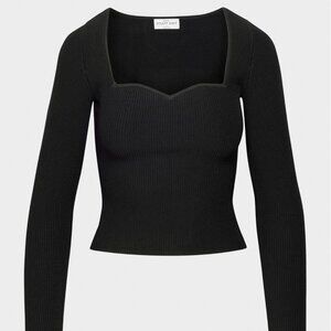 NWT Babaton Sculpt Knit Sweetheart Longsleeve